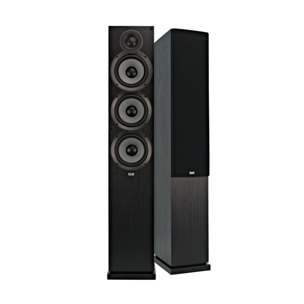 ELAC Debut F6.2 Floorstanding Speakers (Pair), Black Ash