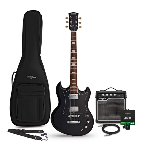 Brooklyn Select Electric Guitar Black, 10W Guitar Amp & Accessory Pack
