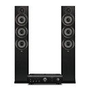 ELAC Debut F6.2 Floorstanding Speakers & Denon PMA-600NE Integrated Amplifier Hi-Fi Bundle, Black