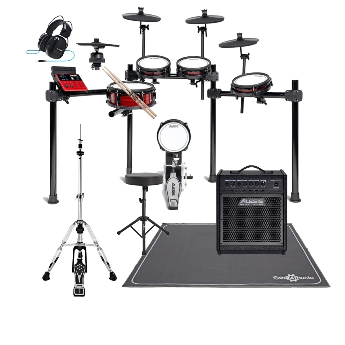 Click to view product details and reviews for Alesis Nitro Ultimate Electronic Drum Kit Custom Bundle.