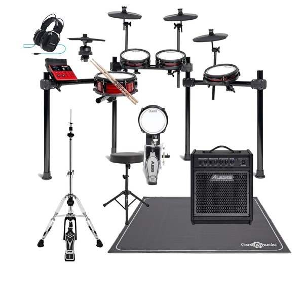 Alesis Nitro Ultimate Electronic Drum Kit Custom Bundle