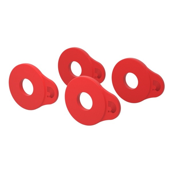 D’Addario Flex Lock Strap Blocks 4-Pack, Red