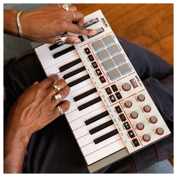 Akai Professional MPK Mini MK4 Compact MIDI Keyboard & Pad Controller, Grey - Lifestyle