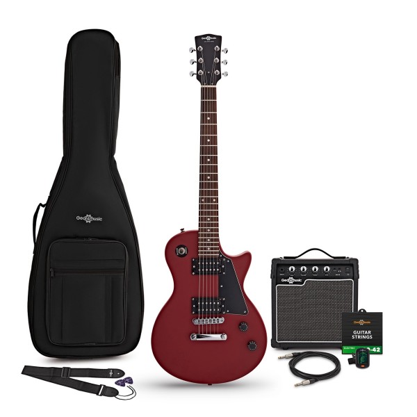 New Jersey Electric Guitar Red, 10W Guitar Amp & Accessory Pack