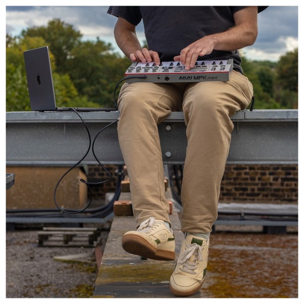 Akai Professional MPK Mini MK4 Compact MIDI Keyboard & Pad Controller, Grey - Lifestyle 7