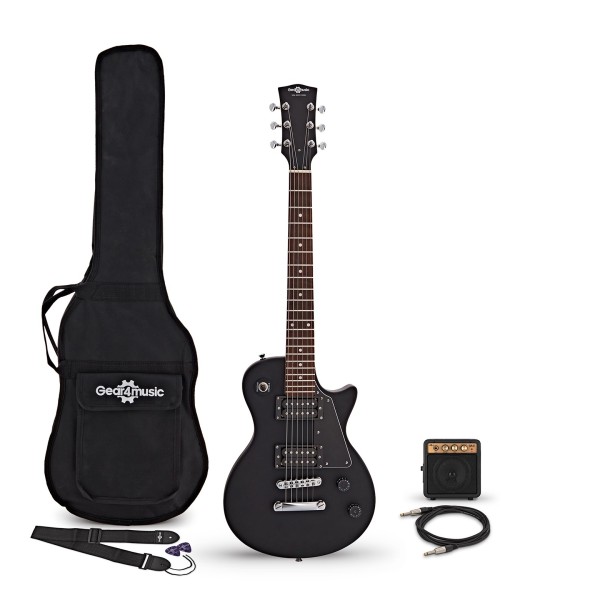 3/4 New Jersey Electric Guitar Black, Mini Guitar Amp Pack