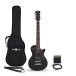 3/4 New Jersey Electric Guitar Black, Mini Guitar Amp Pack