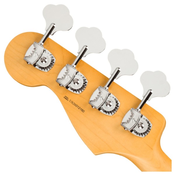 Fender American Pro II Jazz Bass RW, 3-Tone Sunburst - Rear of Headstock View