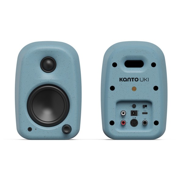 UKI Bluetooth Desktop Speakers, Blue - Front/Back