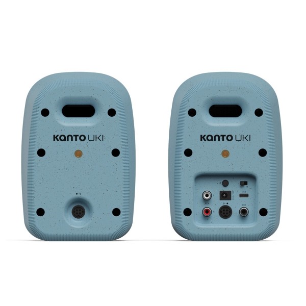 Kanto UKI Bluetooth Desktop Speakers, Blue - Rear Straight
