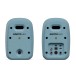 Kanto UKI Bluetooth Desktop Speakers, Blue - Rear Straight