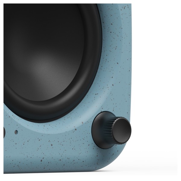 Kanto UKI 100W Desktop Speakers with Bluetooth, USB-C, Headphone Out, Blue (Pair) - Volume Control