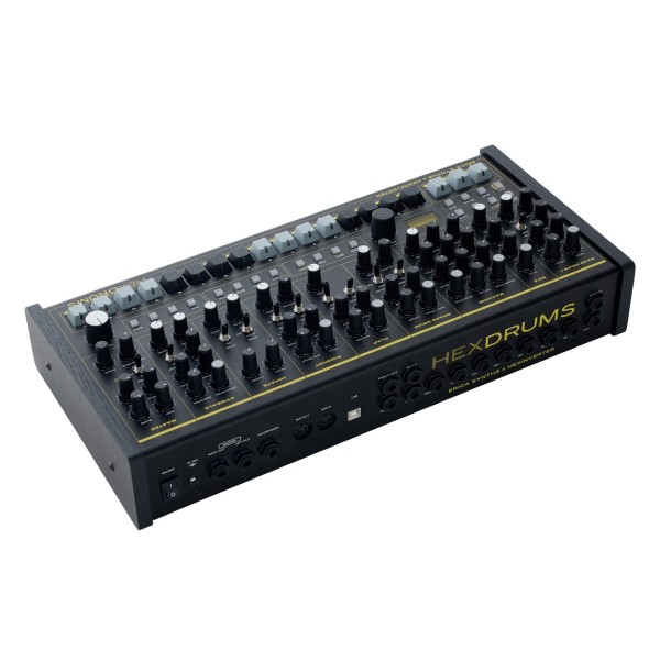 Erica Synths HEXDRUMS Drum Machine - Angled Rear