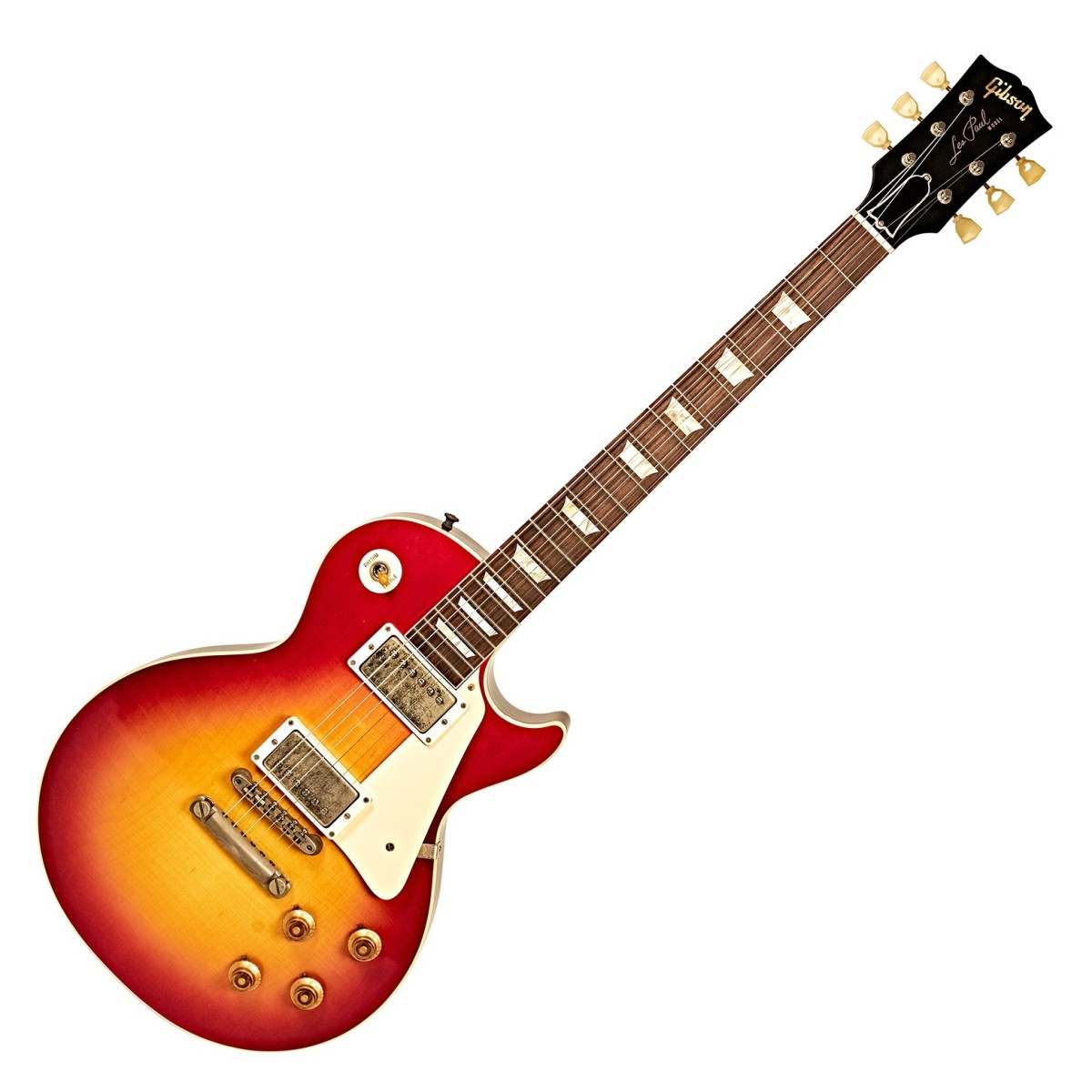 Click to view product details and reviews for Gibson Custom 1958 Les Paul Standard Reissue Ultra Light Aged Washed Cherry Sunburst 85219.