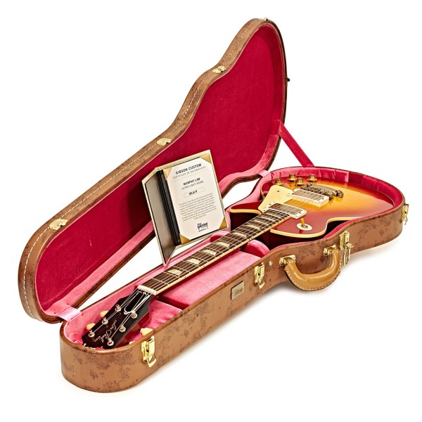 Gibson Custom 1958 Les Paul Standard Reissue Ultra Light Aged, Washed Cherry Sunburst #85219 - case