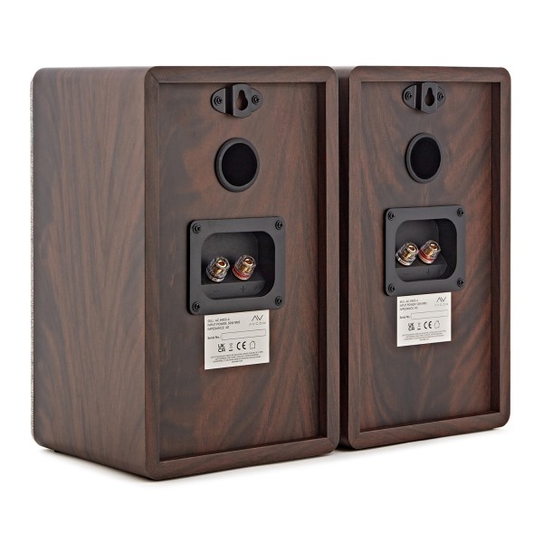 AVCOM 6" Bookshelf Speaker, Pair, Walnut