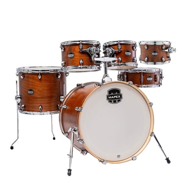 Mapex Mars Maple 22'' 6pc Rock Fusion Shell Pack, Cortado Satin