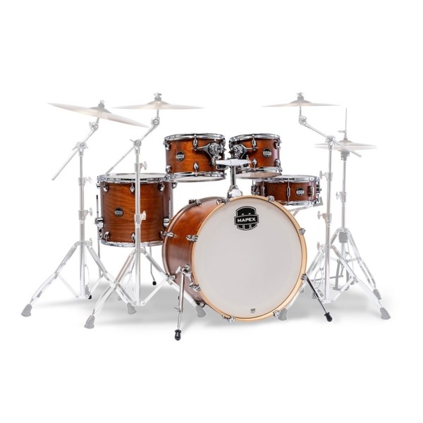 Mapex Mars Maple 22'' 6pc Rock Fusion Shell Pack, Cortado Satin