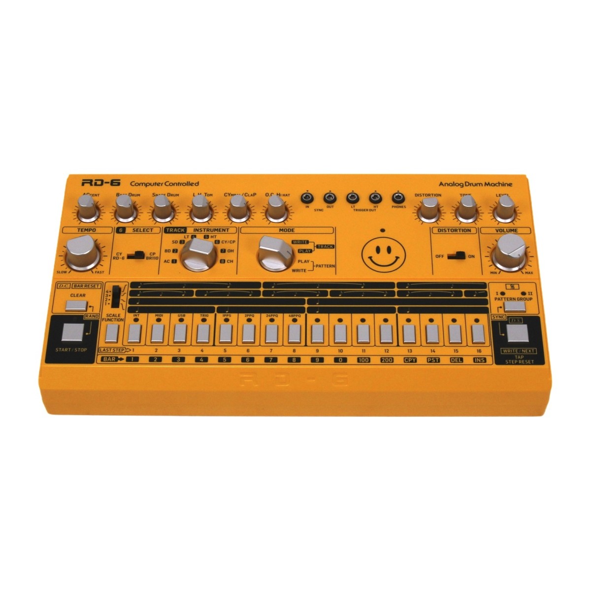 Behringer RD-6 Drum Machine, Gul - Brugt | Gear4music