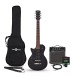 3/4 New Jersey Electric Guitar Black, Mini Guitar Amp Pack