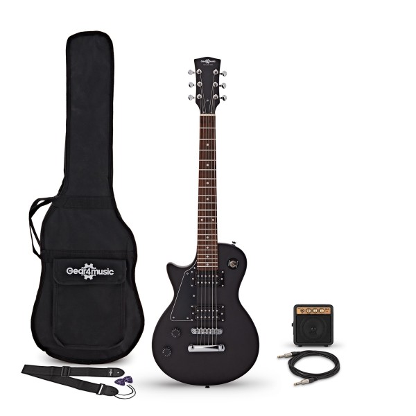 3/4 New Jersey Electric Guitar Black, Mini Guitar Amp Pack