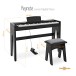Keynote Junior Digital Piano & Stool by Gear4music, Matte Black