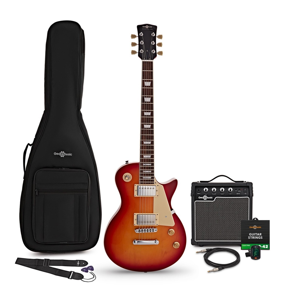 Click to view product details and reviews for New Jersey Select Electric Guitar Cherryburst 10w Guitar Amp Accessory Pack.