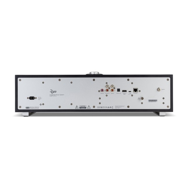 Ruark R410 Integrated Music System, Charcoal rear 