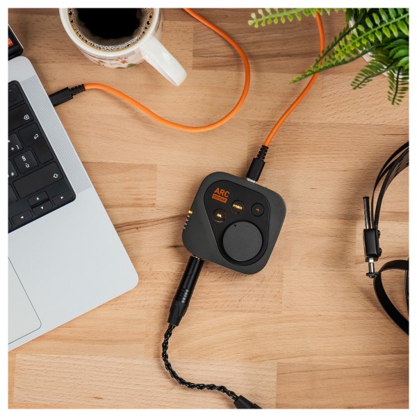 IK Multimedia ARC On-Ear, Standalone Headphone Calibration Device and Amplifier - Lifestyle