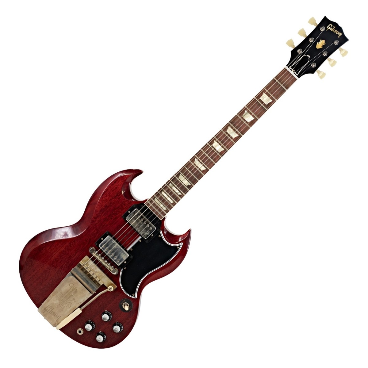 Click to view product details and reviews for Gibson Custom 1964 Sg Standard Reissue Maestro Vibrola Vos Cherry Red 500554.