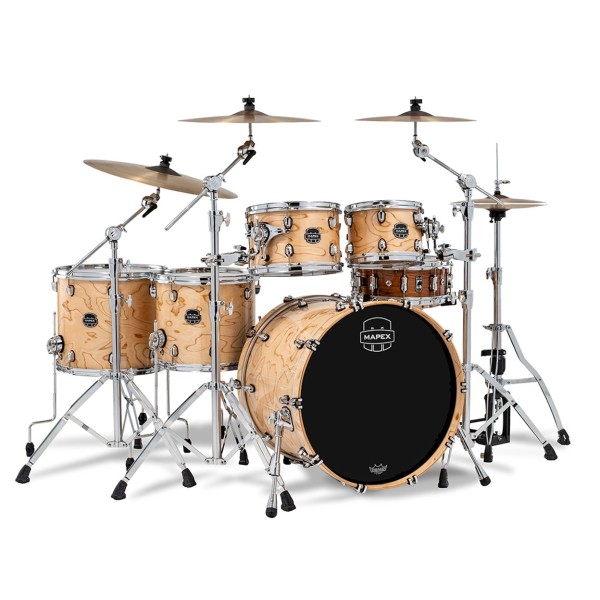 Mapex Saturn VI 22" 5pc Saturn VI Studioease Shell Pack, Exotic Natural Maple