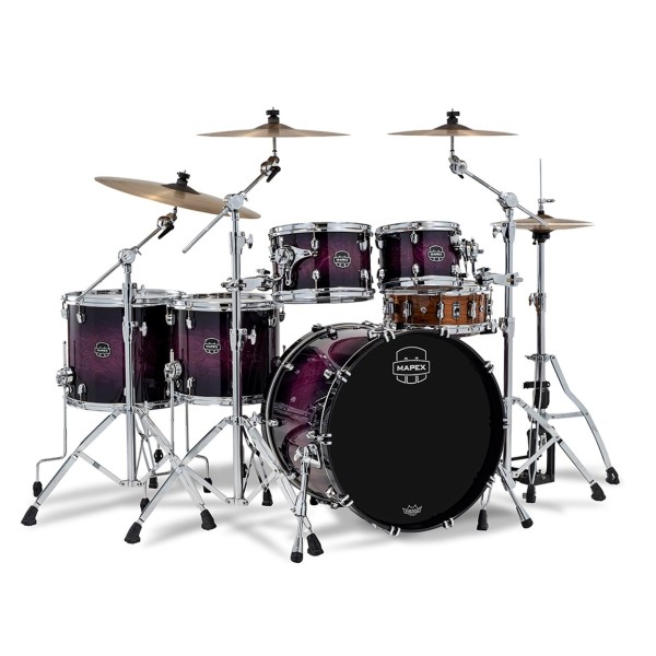 Mapex Saturn VI 22" 5pc Saturn VI Studioease Shell Pack, Royal Purple Burst