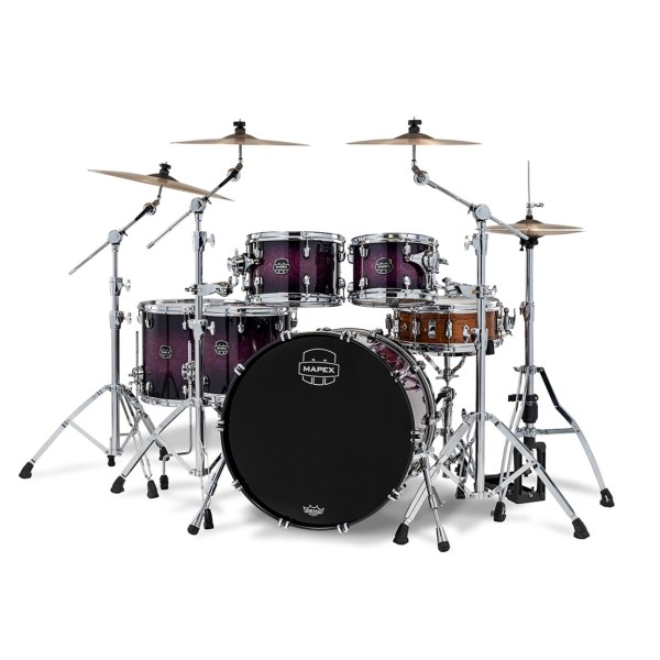 Mapex Saturn VI 22" 5pc Saturn VI Studioease Shell Pack, Royal Purple Burst