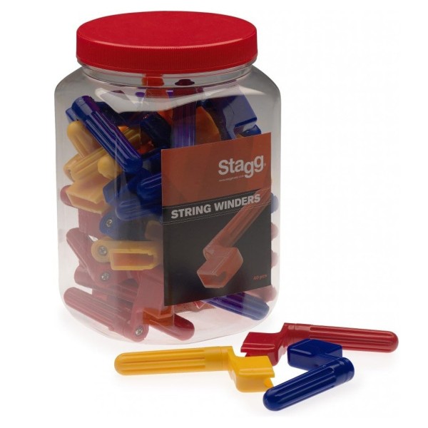 Stagg Gsw-40 String Winders With Bridge Pin Remover 40 Pack