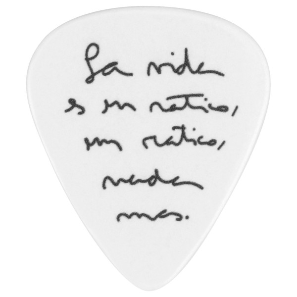 Fender Juanes 351 Celluloid Picks (6) - white with lyrics
