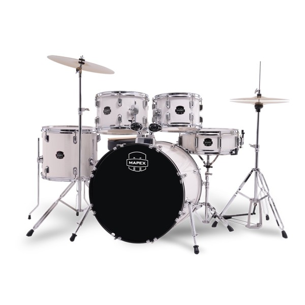 Mapex Comet Series Compact 20'' Fusion Drum Kit, White Thin Grain