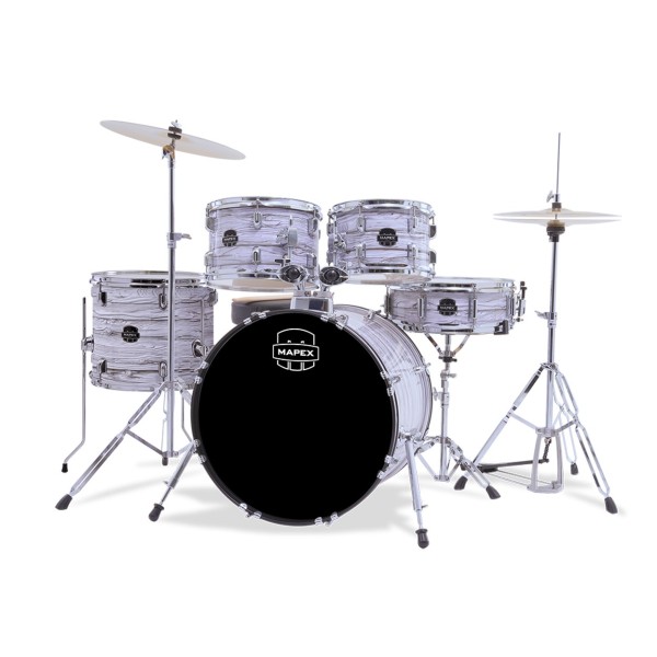 Mapex Comet Series Compact 20'' Fusion Drum Kit, White Marble