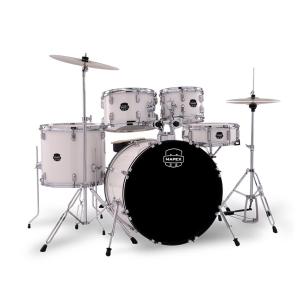 Mapex Comet Series Compact 22'' Fusion Drum Kit, White Thin Grain