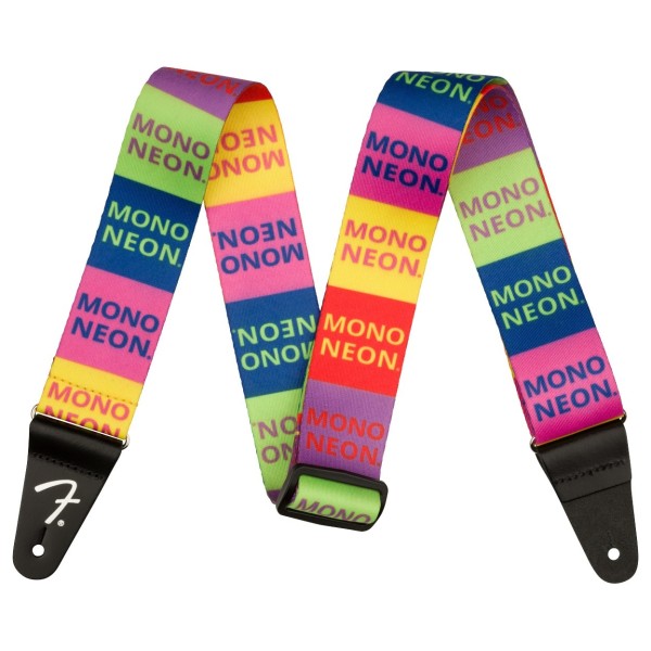 Fender MonoNeon Logo Strap, Multi-Color, 2"