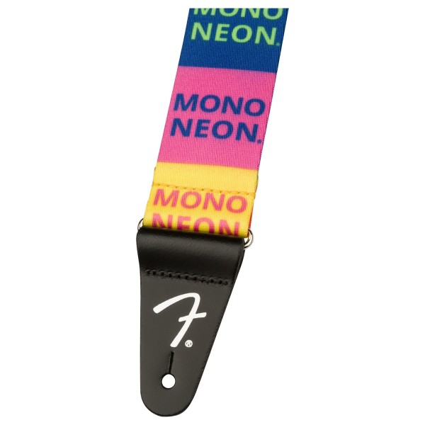 Fender MonoNeon Logo Strap, Multi-Color, 2" - end