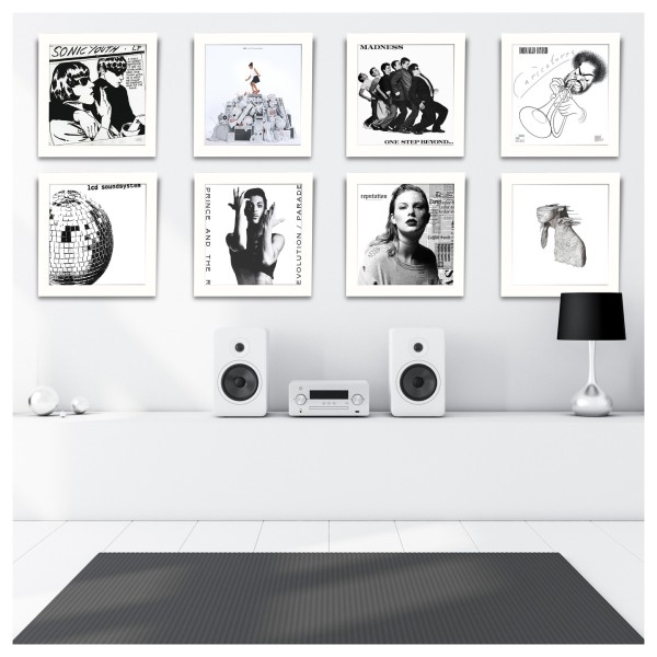 Show And Listen LP Frame 8 Pack, White - Frames Front