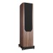 Wharfedale Evo 5.4 Floorstanding Speakers (Pair), Walnut - Left side view, grille attached