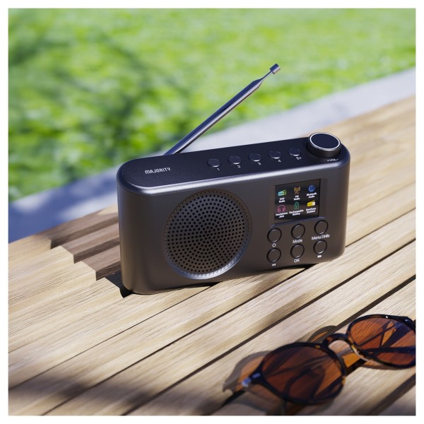 Majority Orwell Pro DAB Radio, Black - outside 