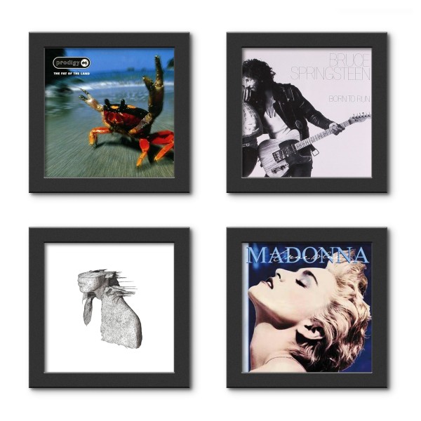Show And Listen LP Frame 4 Pack, Black - Bundle