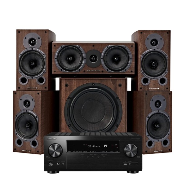 Pioneer VSX-935 AV Receiver & Wharfedale Diamond 9.1 5.1 Speaker Package, Black 