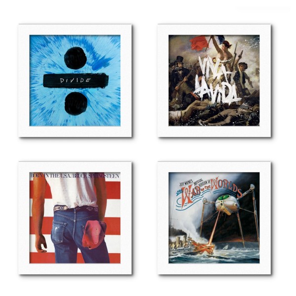 Show & Listen LP Frame (4 Pack), White - Frames Front