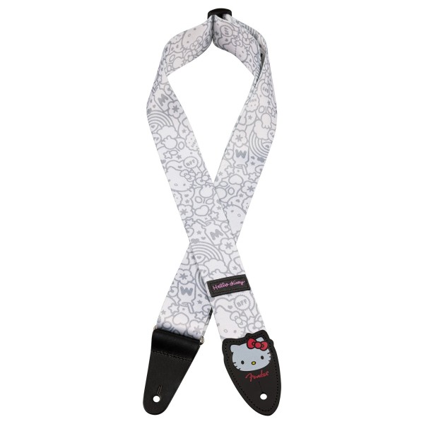 Fender x Hello Kitty White Poly Strap, 2" - full length