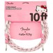 Fender x Hello Kitty White/Pink Woven Cable, 10'