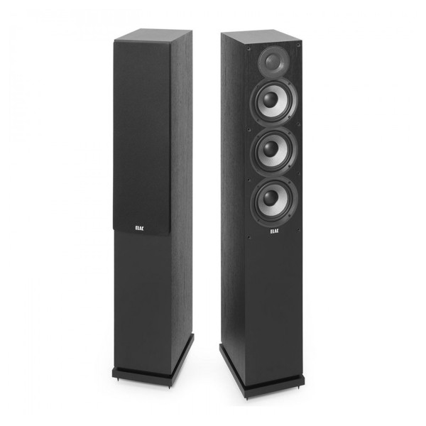 ELAC Debut F5.2 Floorstanding Speakers (Pair), Black Ash 6 