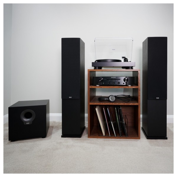 ELAC Debut F5.2 Floorstanding Speakers & Denon PMA-600NE Integrated Amplifier Hi-Fi Bundle, Black 10 